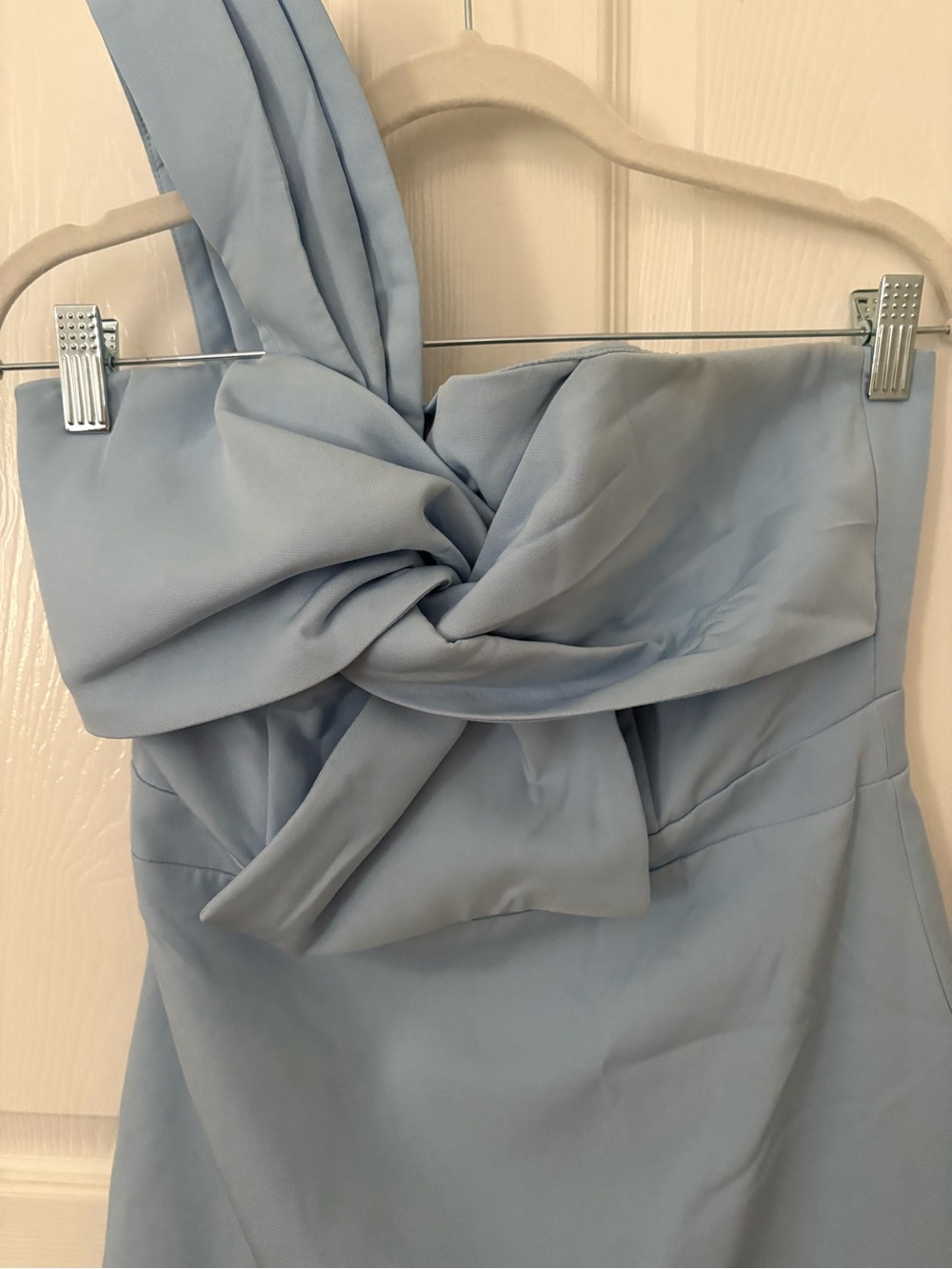 American Threads One-Shoulder Light Blue Cocktail Dress Worn Once - Picture 2 of 4